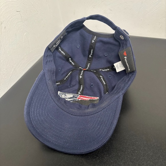 New England Patriots Fanatics Fundamental Adjustable Hat Navy Blue Cotton Cap - Picture 6 of 7